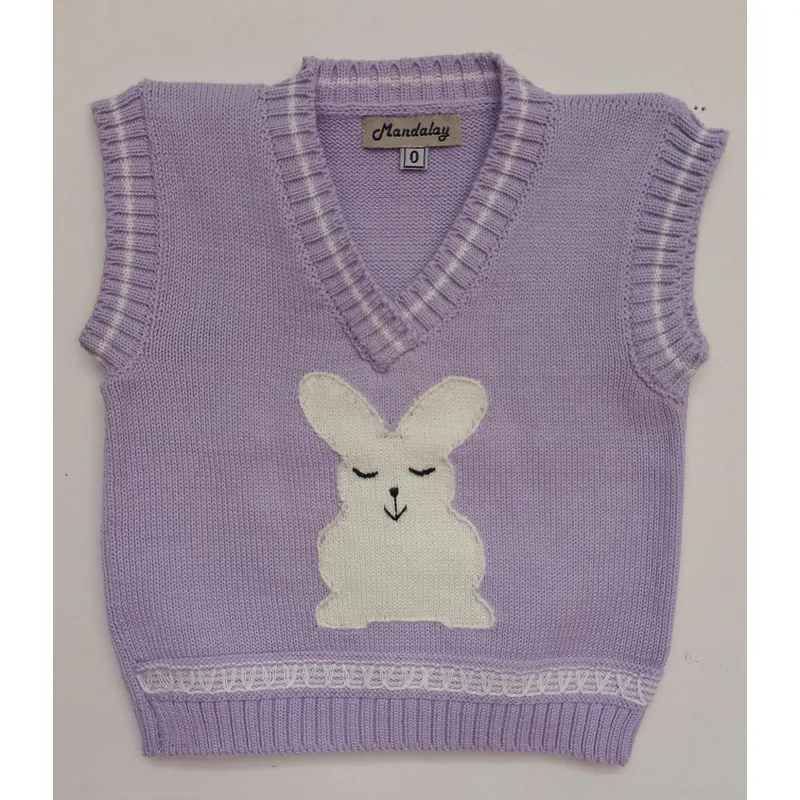 GENERICO - Pullover Chaleco Niña Lila Mandalay Knits