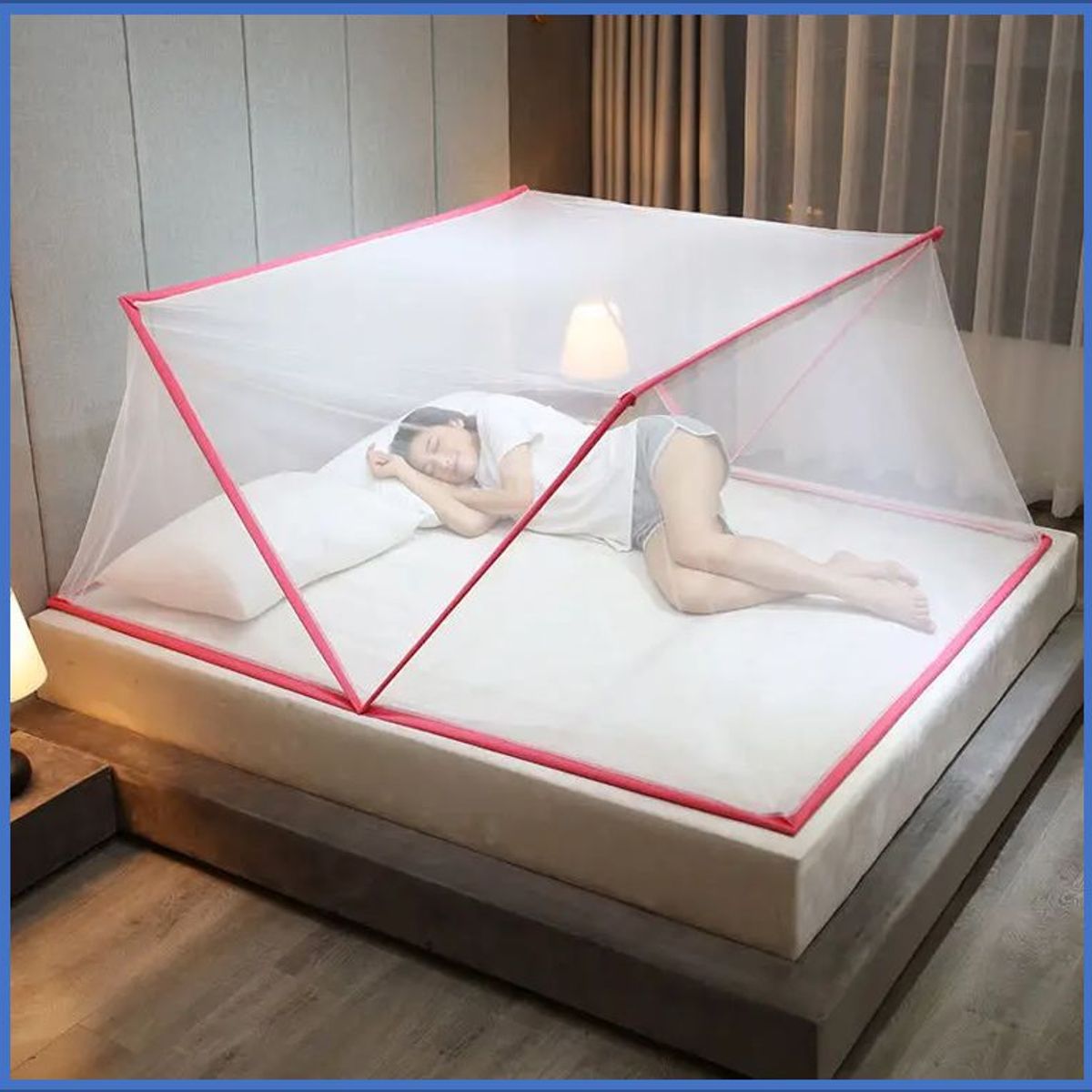 GENERICO - Mosquitero plegable color rosa