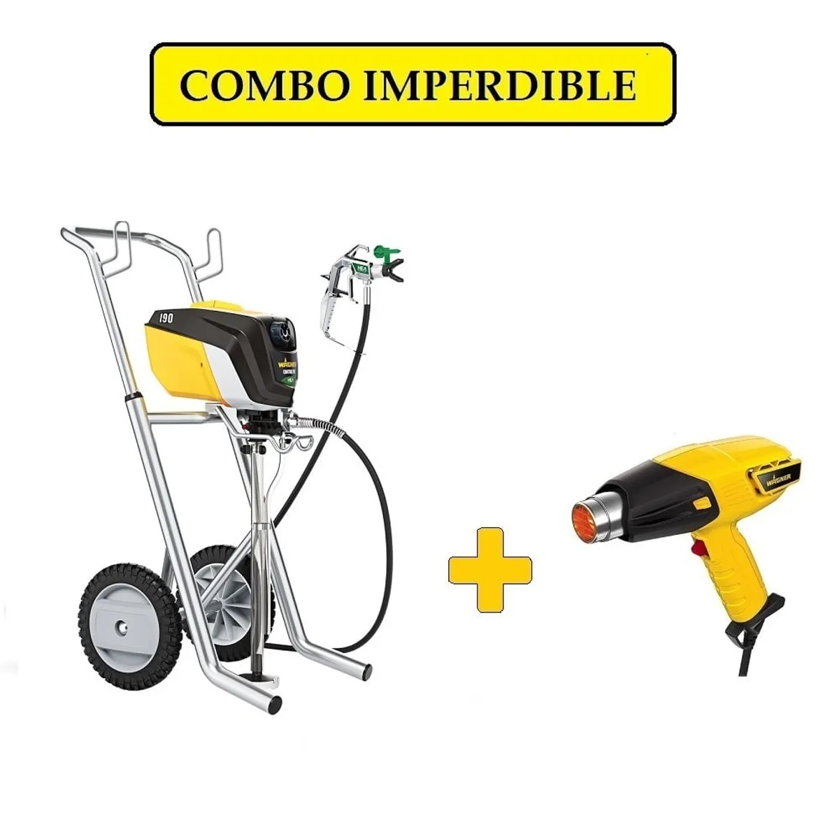 WAGNER - Combo Pistola para Pintar CP190 CART + Pistola de Calor FURNO 300