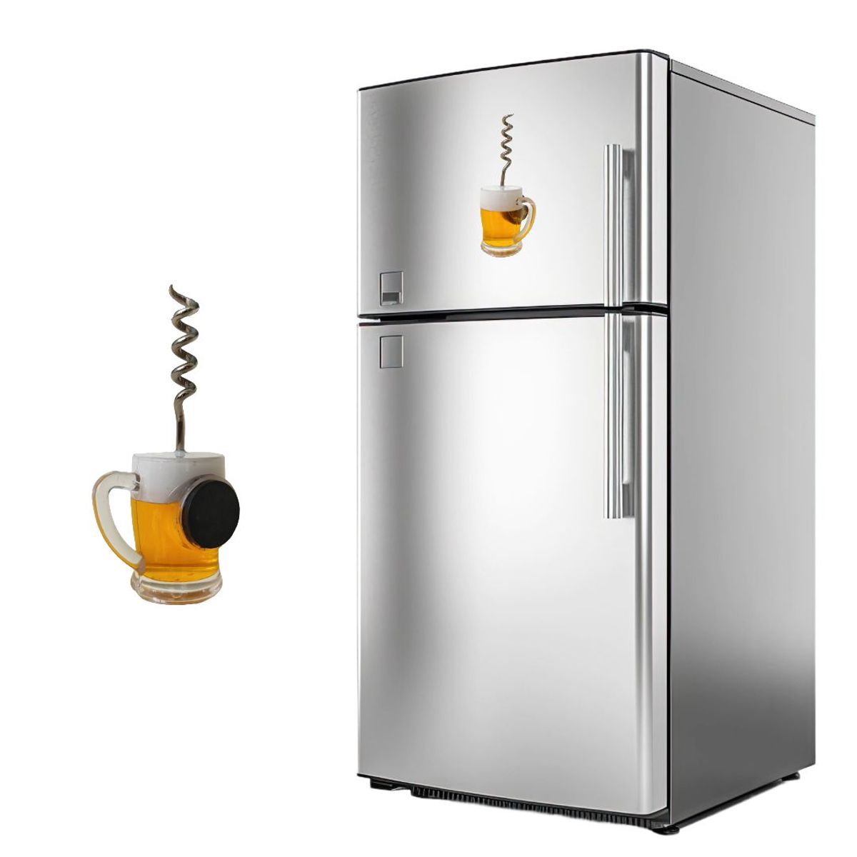 TODO FIT - Destapador de vino Saca Corcho Imantado en Forma de Vaso de Cerveza