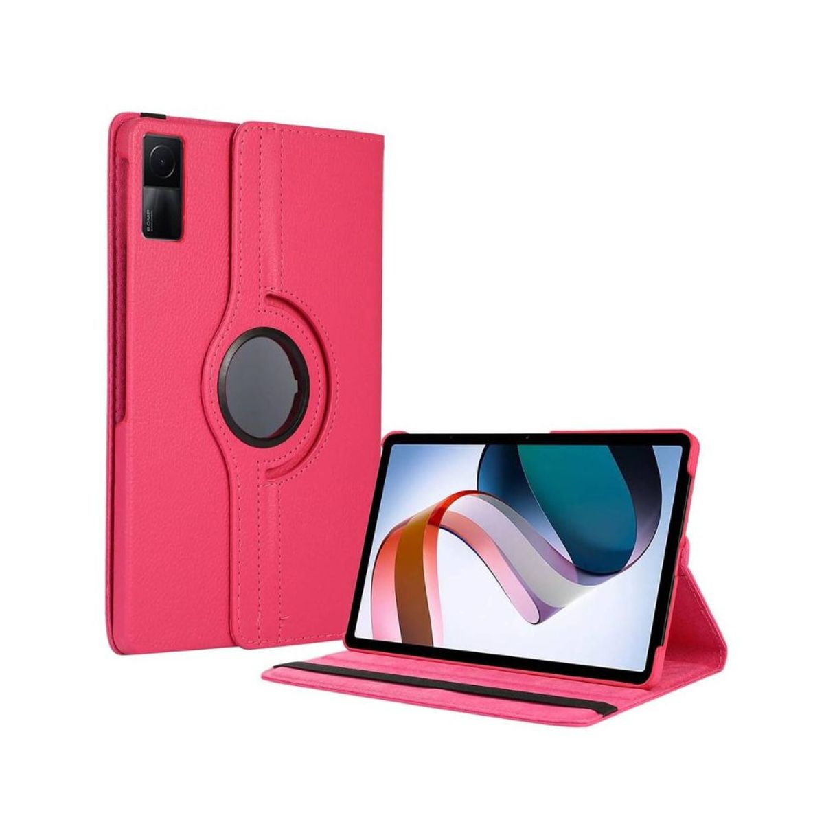 XIAOMI - Funda Giratoria Fucsia para tablet Xiaomi Redmi Pad
