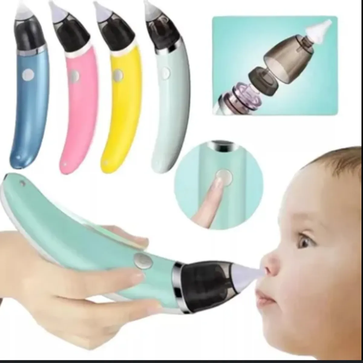 GENERICO - Aspirador Nasal Alivia Congestión Moco Bebé Niño Recargable