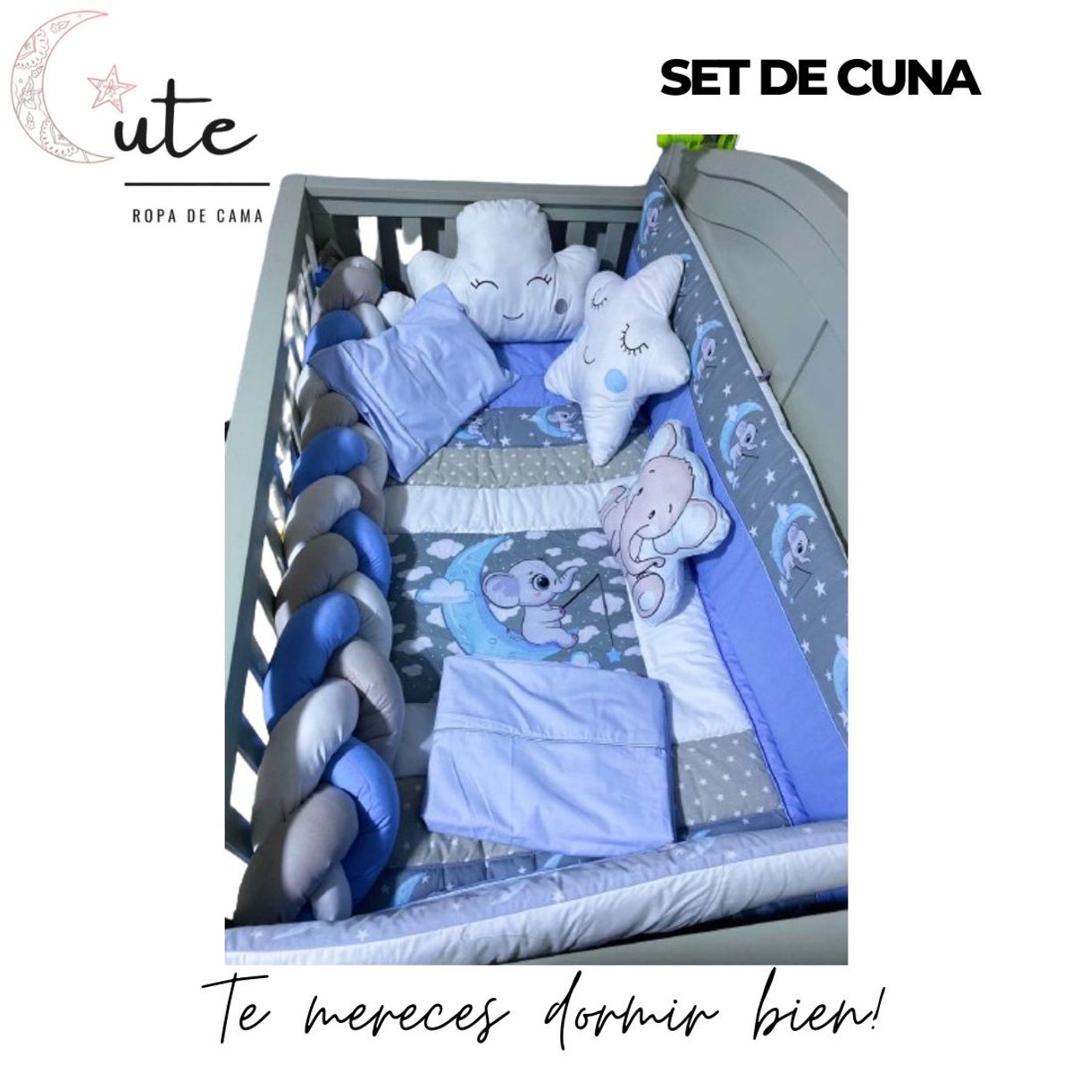 GENERICO - SET DE CUNA 100%  ALGODÓN PIMA