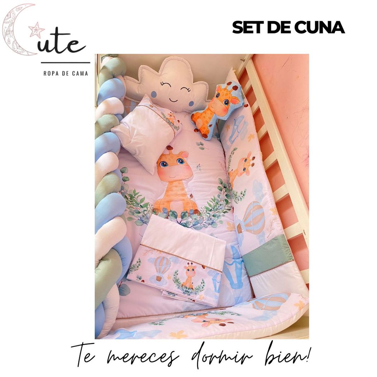 GENERICO - SET DE CUNA 100%  ALGODÓN PIMA