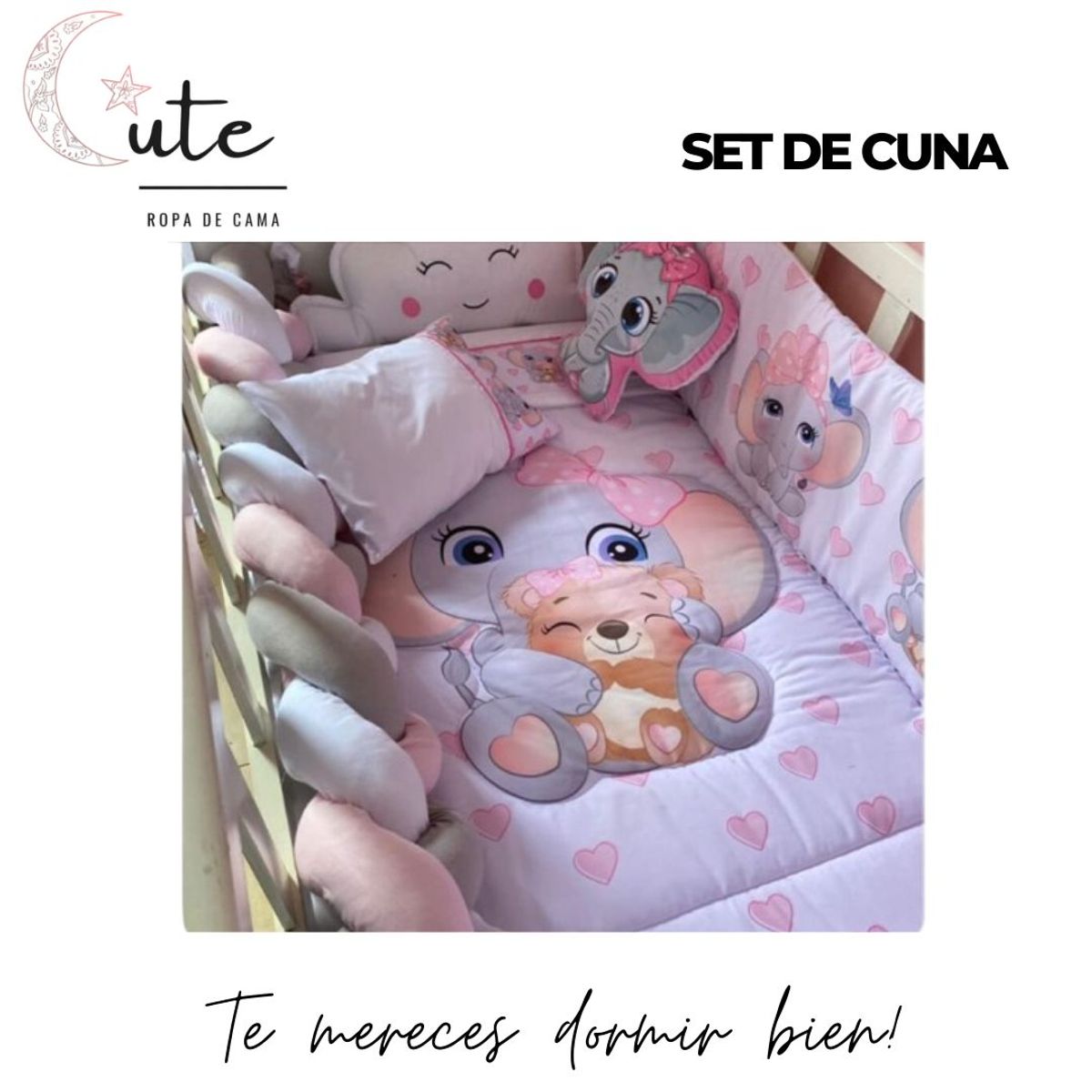 GENERICO - SET DE CUNA 100%  ALGODÓN PIMA