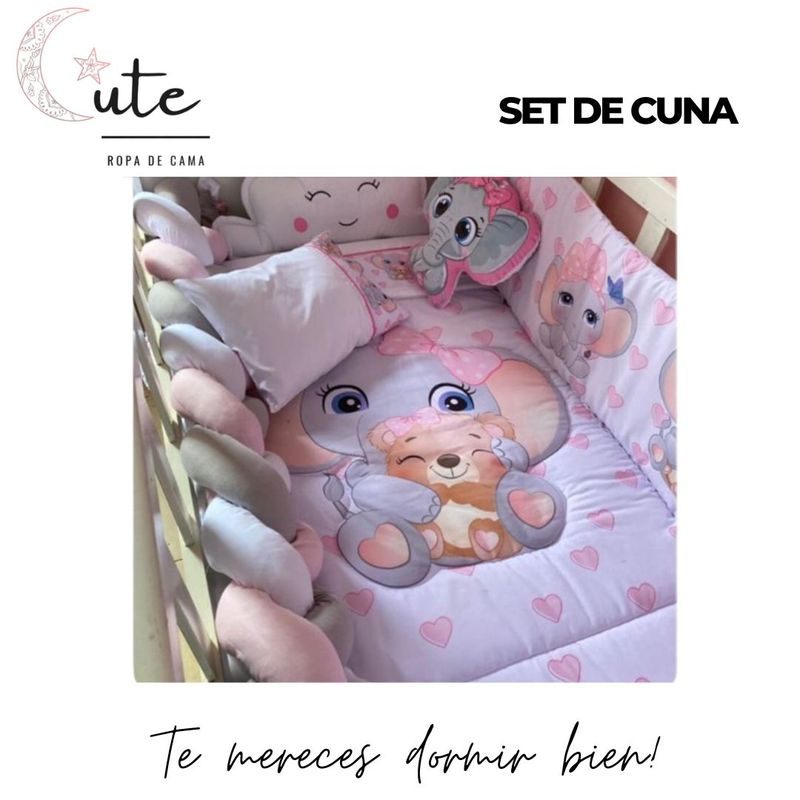 GENERICO - SET DE CUNA 100%  ALGODÓN PIMA