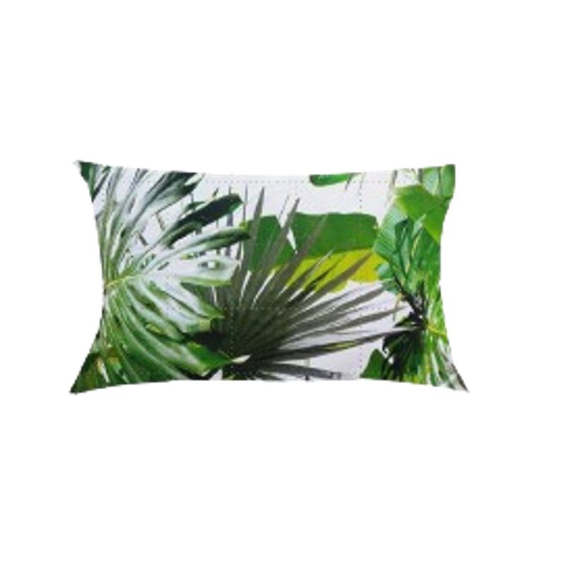 GENERICO - Funda Cojín De Verano Hojas Verdes 50 x 30