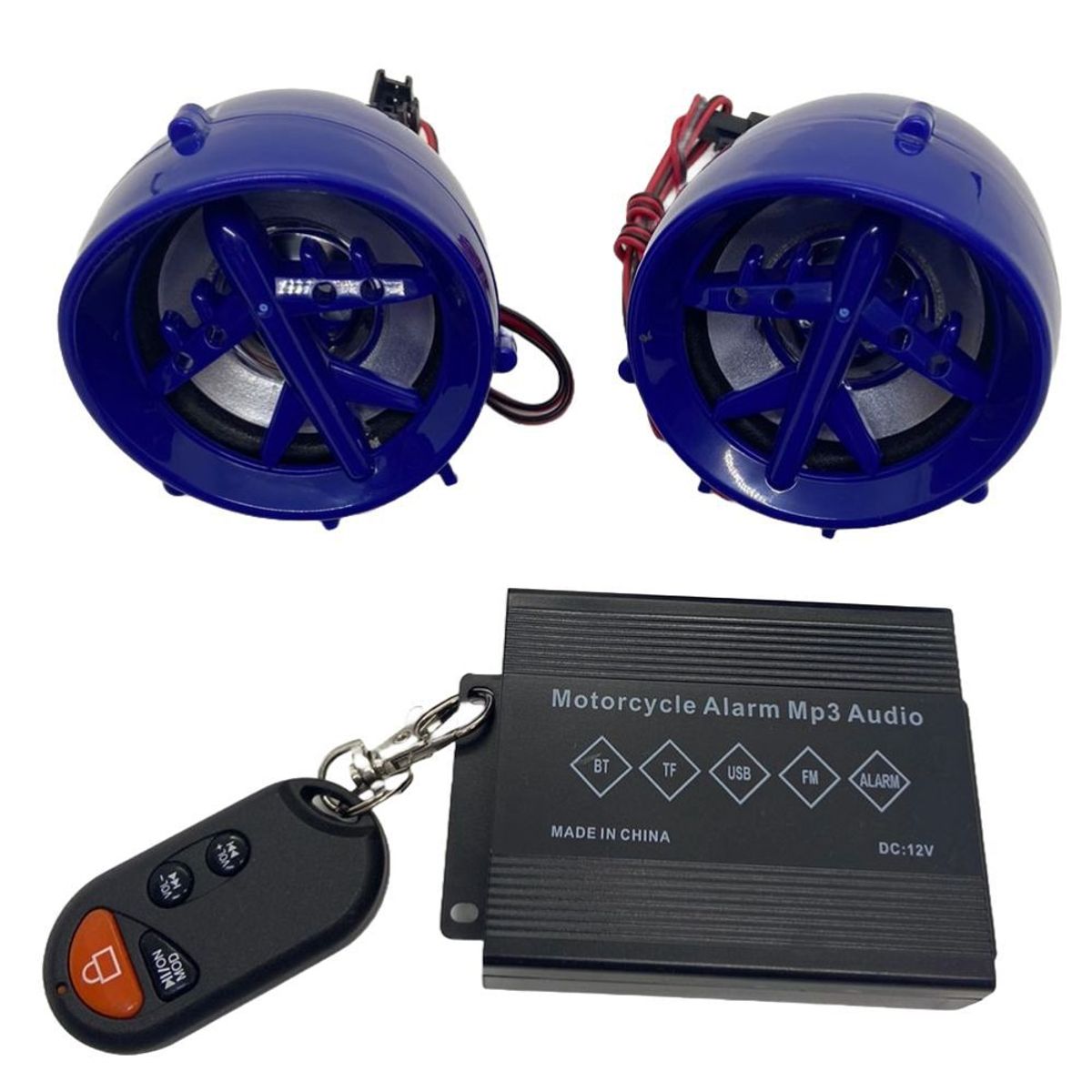 SEISA - Parlante bluetooth para moto color azul YY-432 Élegans