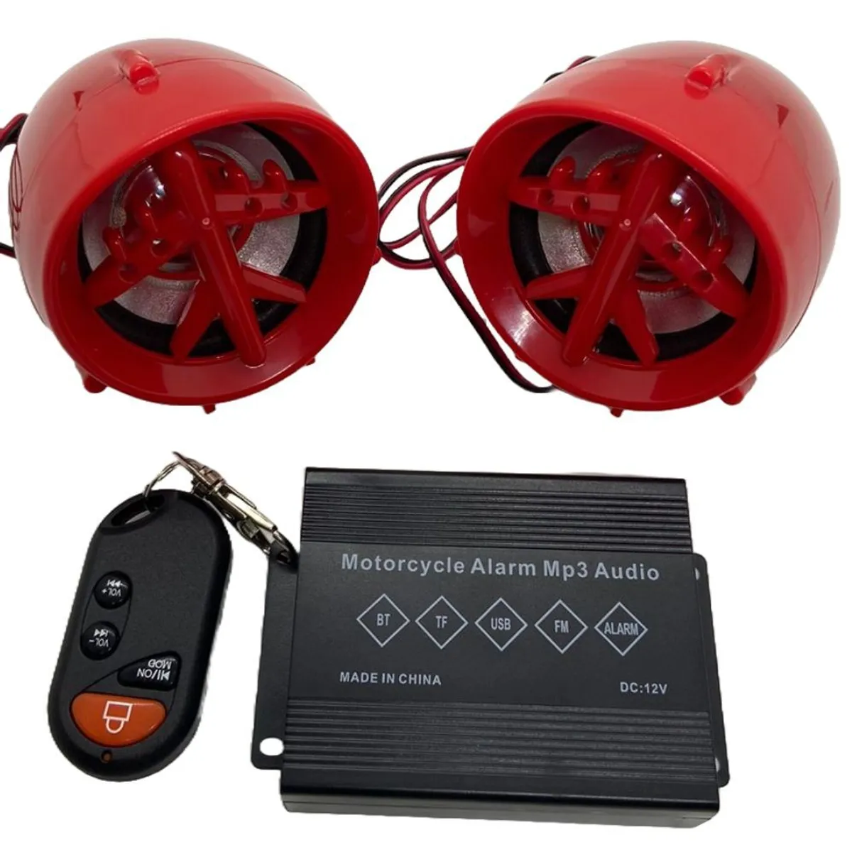 SEISA - Parlante bluetooth para moto color rojo YY-432 Élegans