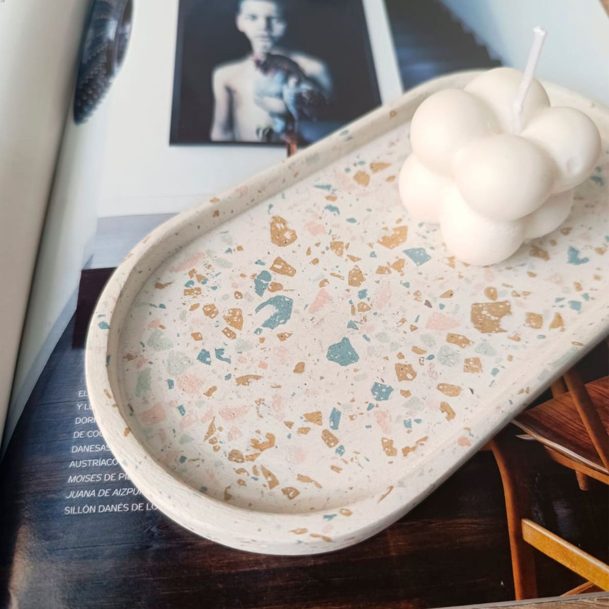 GENERICO - Bandeja Píldora de Terrazo Fiesta