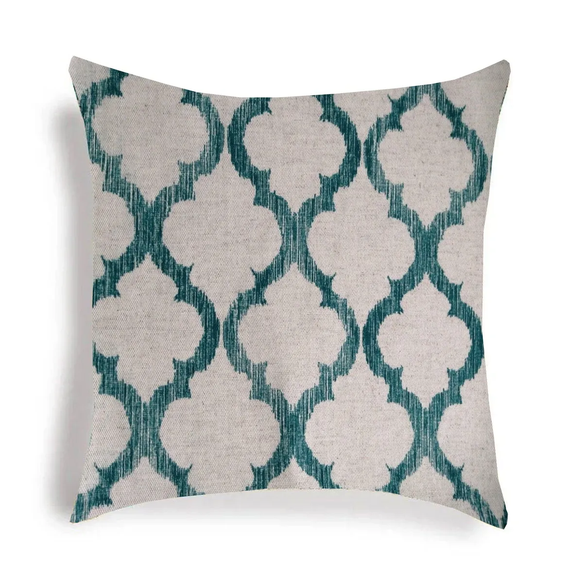 GENERICO - Funda Cojín Rombos Verde Océano 40 x 40