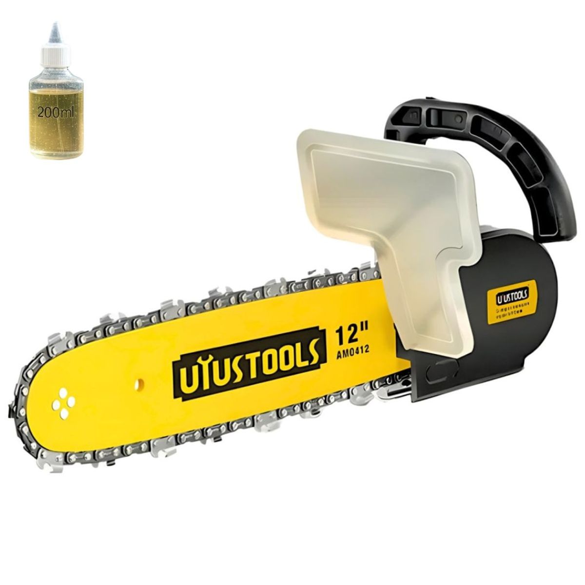 UYUSTOOLS - Adaptador Soporte Amoladora a Motosierra + Aceite Cadena