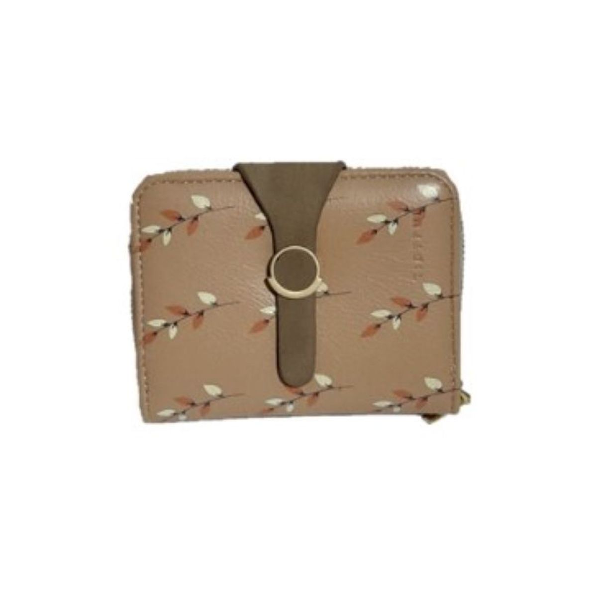 GENERICO - BILLETERA CON DISEÑO DE FLORES PALO ROSA