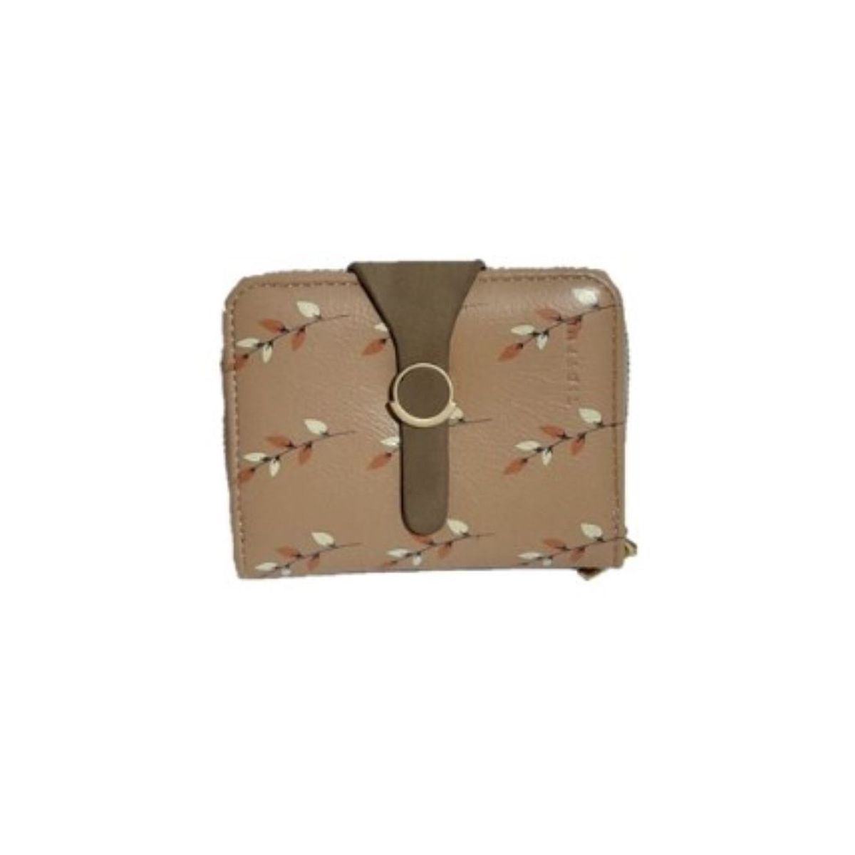 GENERICO - BILLETERA CON DISEÑO DE FLORES PALO ROSA