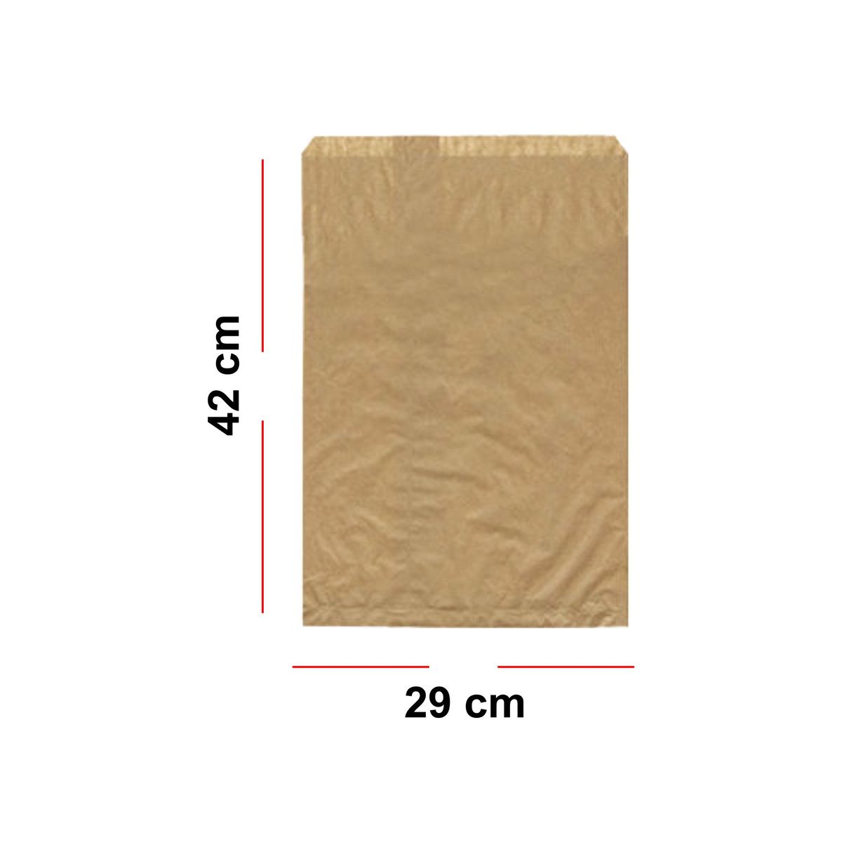 GENERICO - 100 Bolsas de papel kraft de 50 gr Tipo Sobres 42x29 cm