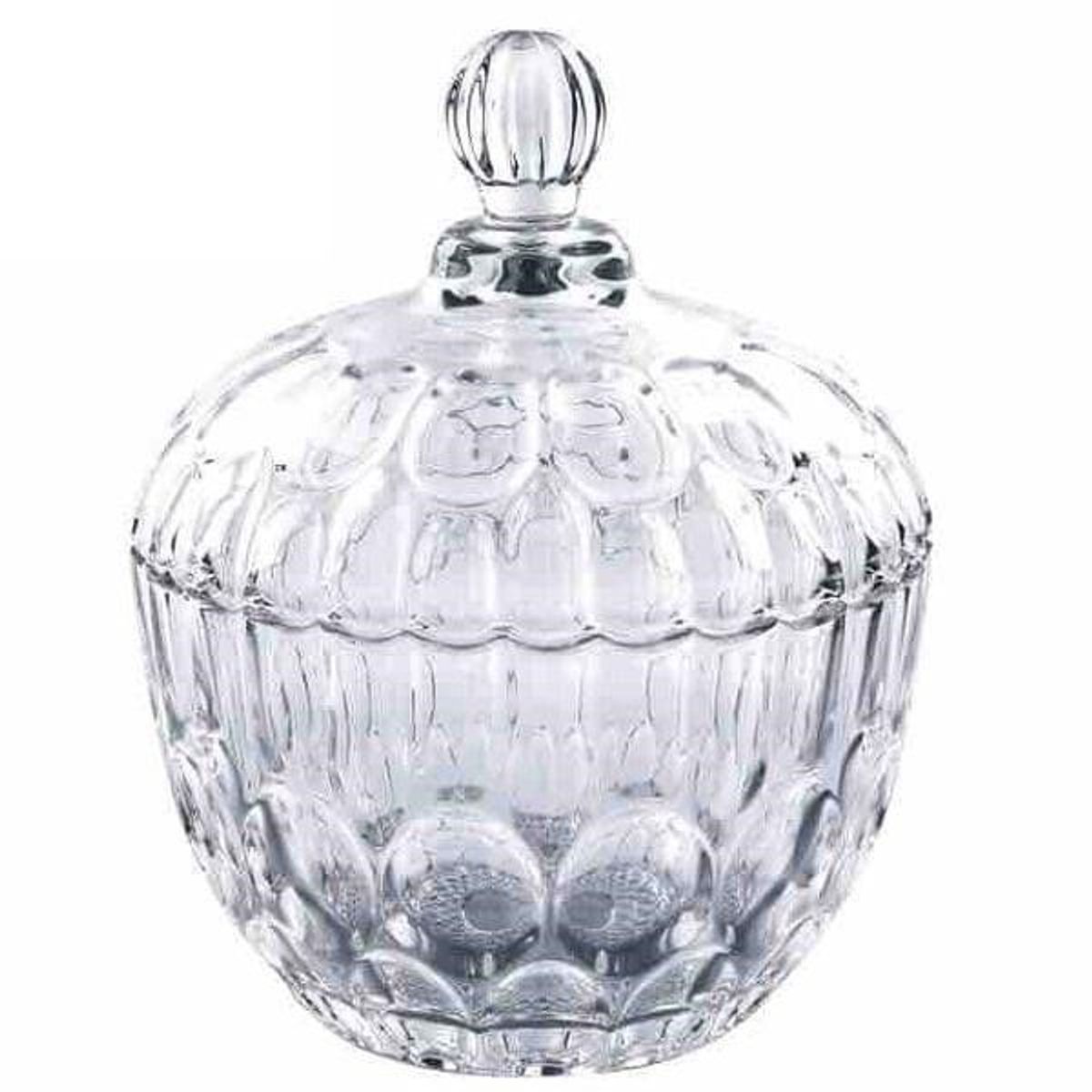 GENERICO - Bombonera Azucarera de Vidrio Redonda Grande Dulcera Recipiente