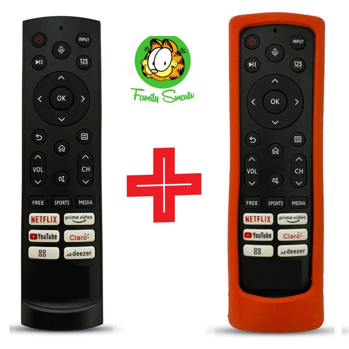 UNIVERSAL - Control Remoto Para Hisense Smart Tv 2022 + Funda Roja Abierta