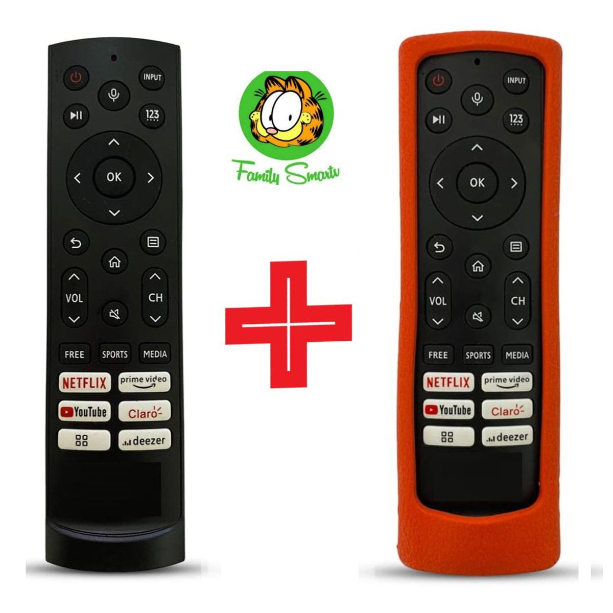UNIVERSAL - Control Remoto Para Hisense Smart Tv 2022 + Funda Roja Abierta
