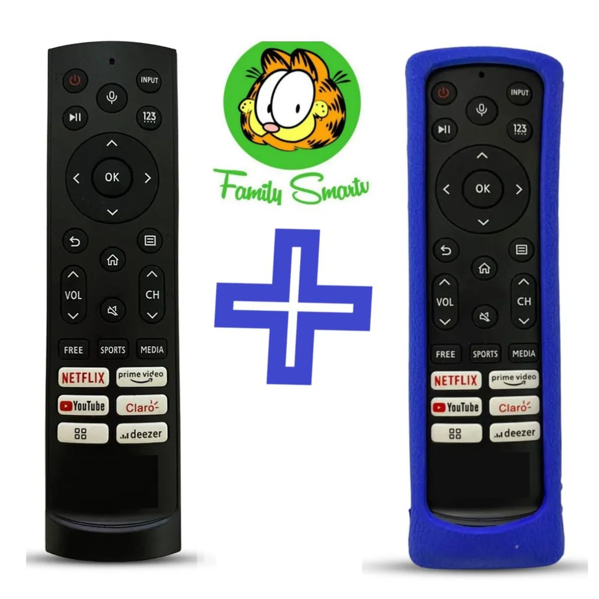 UNIVERSAL - Control Remoto Para Hisense Smart Tv 2022 + Funda Azul Abierta
