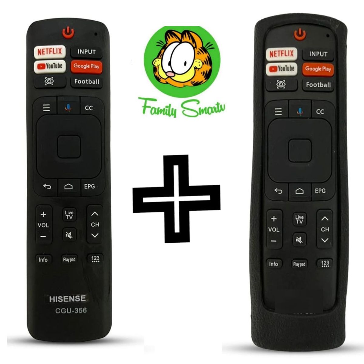 UNIVERSAL - Control Remoto Para Hisense Smart Versión nueva  Funda Negra