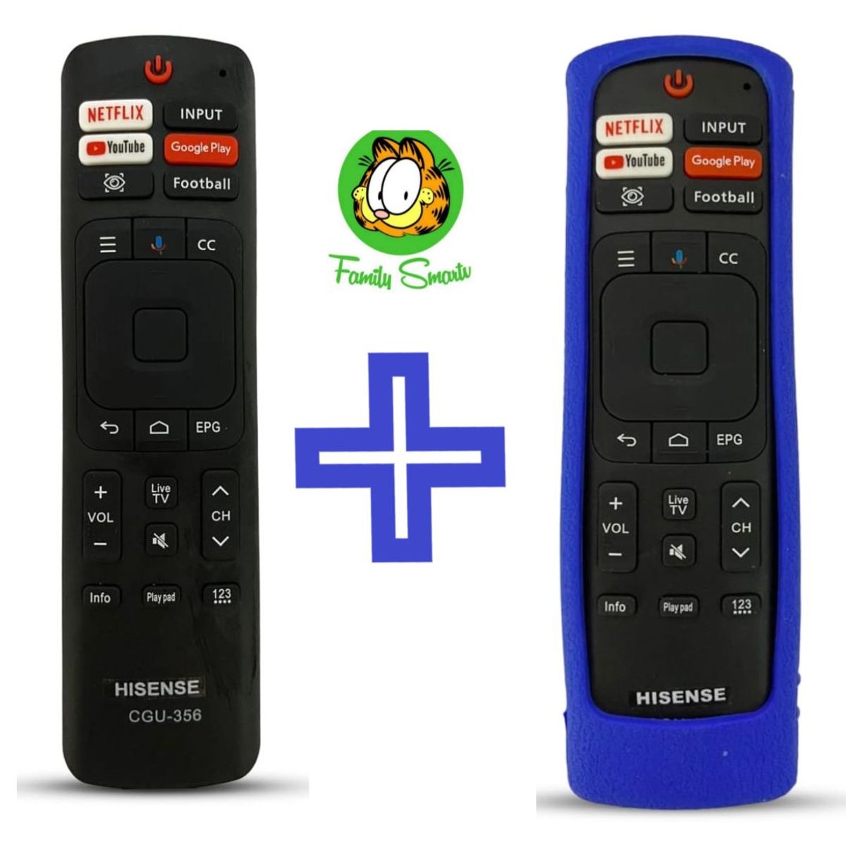 UNIVERSAL - Control Remoto Para Hisense Smart Versión nueva  Funda Azul