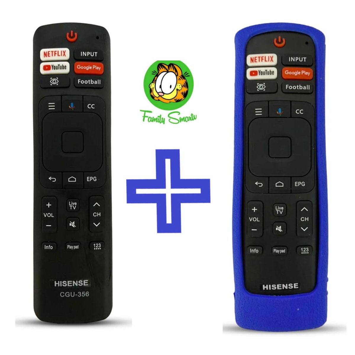 UNIVERSAL - Control Remoto Para Hisense Smart Versión nueva  Funda Azul