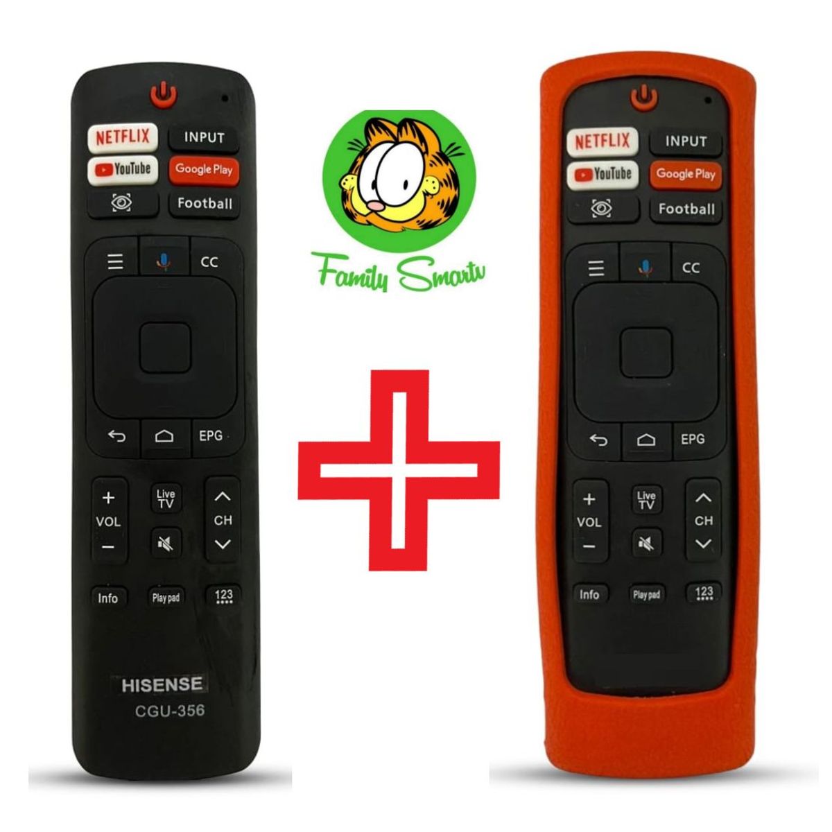 UNIVERSAL - Control Remoto Para Hisense Smart Versión nueva  Funda Roja