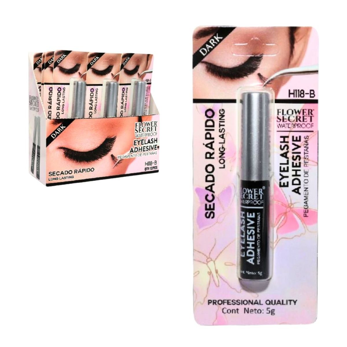 GENERICO - Pegamento de pestañas de secado rápido NEGRO