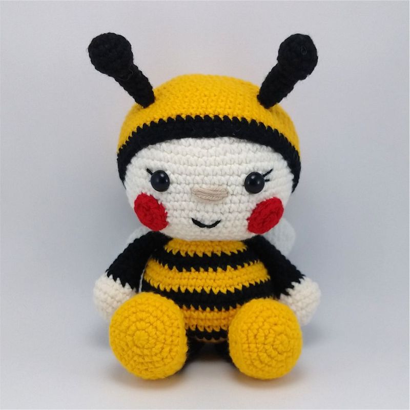 GENERICO - Oso amigurumi Abeja 16cm peluche