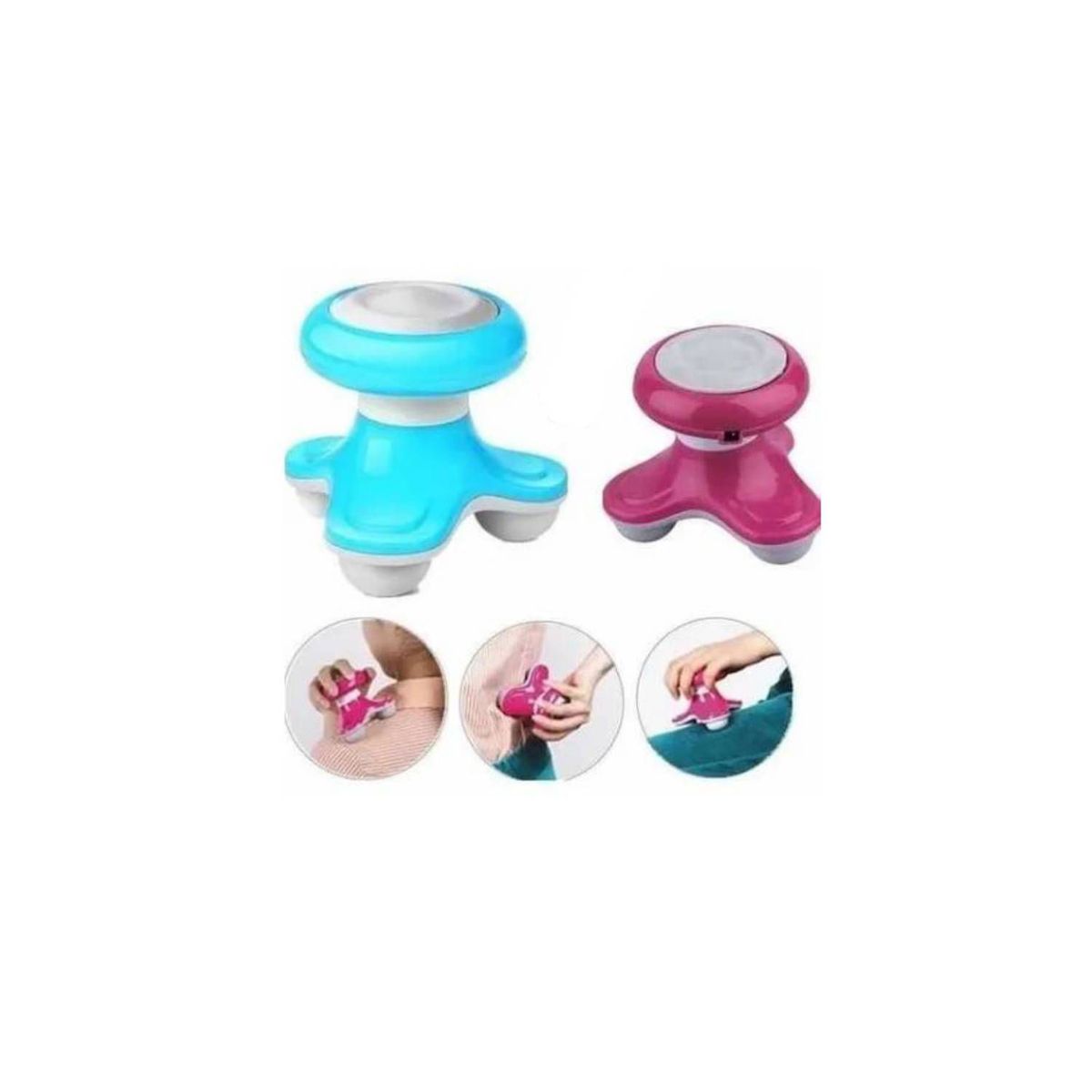 GENERICO - Mini Masajeador Corporal Eléctrico Portátil Multicolor