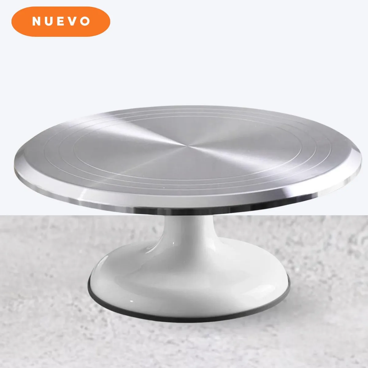 GENERICO - Bailarina para Decorar Tortas Base Giratoria Aluminio Repostería