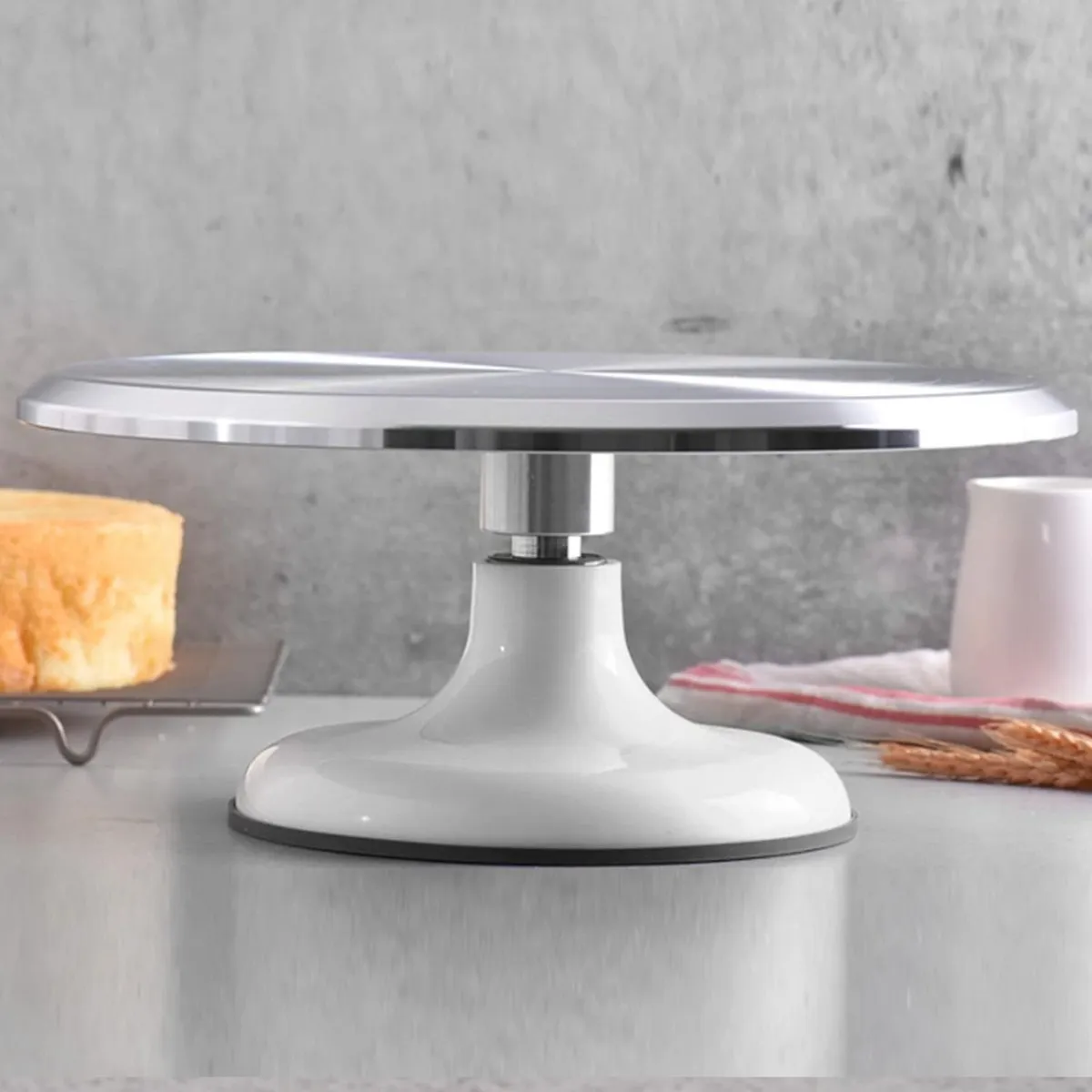 GENERICO - Bailarina para Decorar Tortas Base Giratoria Aluminio Repostería