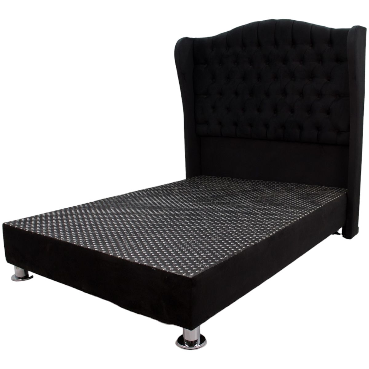 MUEBLES MACRUMO - Cama tapizada Paris - 2 Plz - color negro