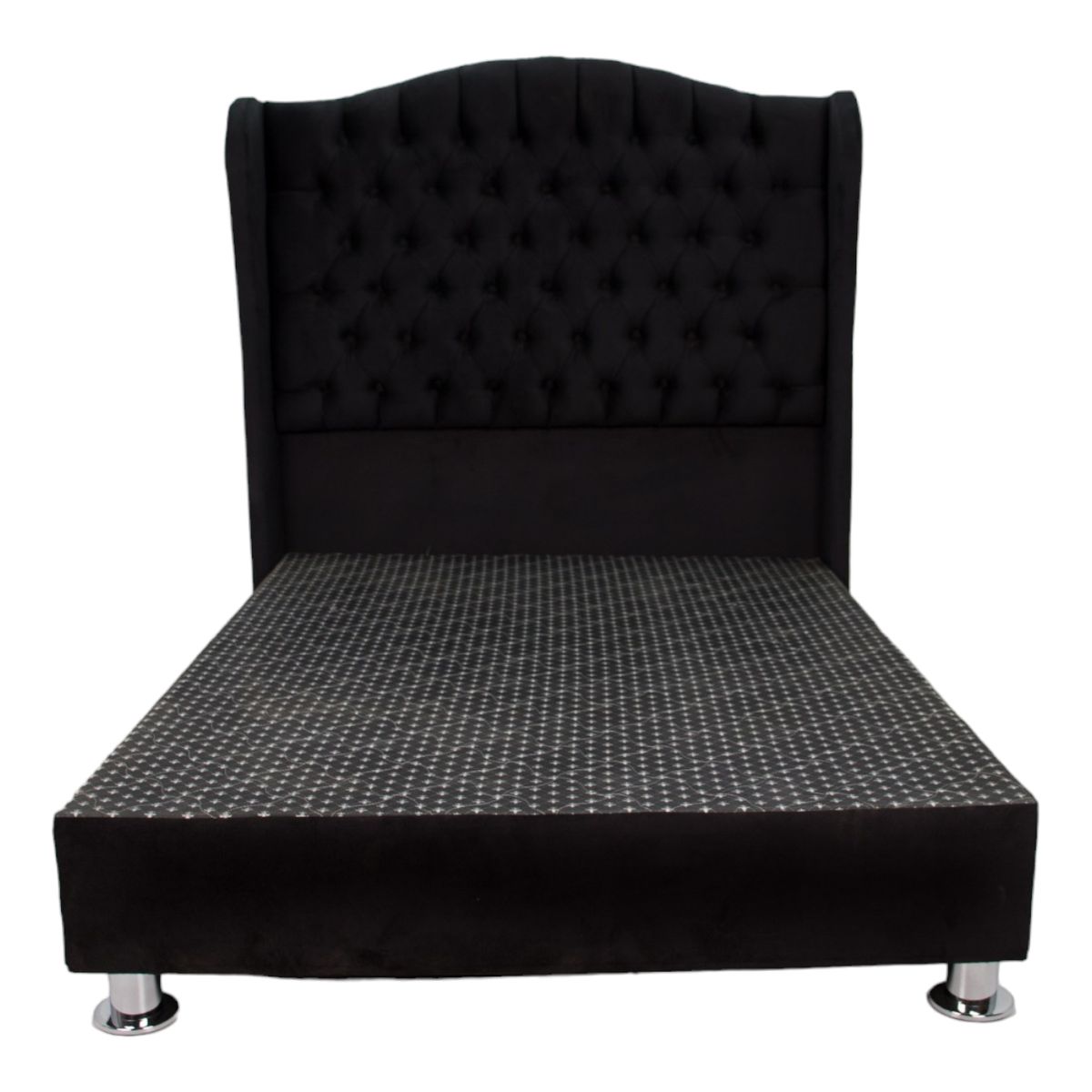 MUEBLES MACRUMO - Cama tapizada Paris - 2 Plz - color negro