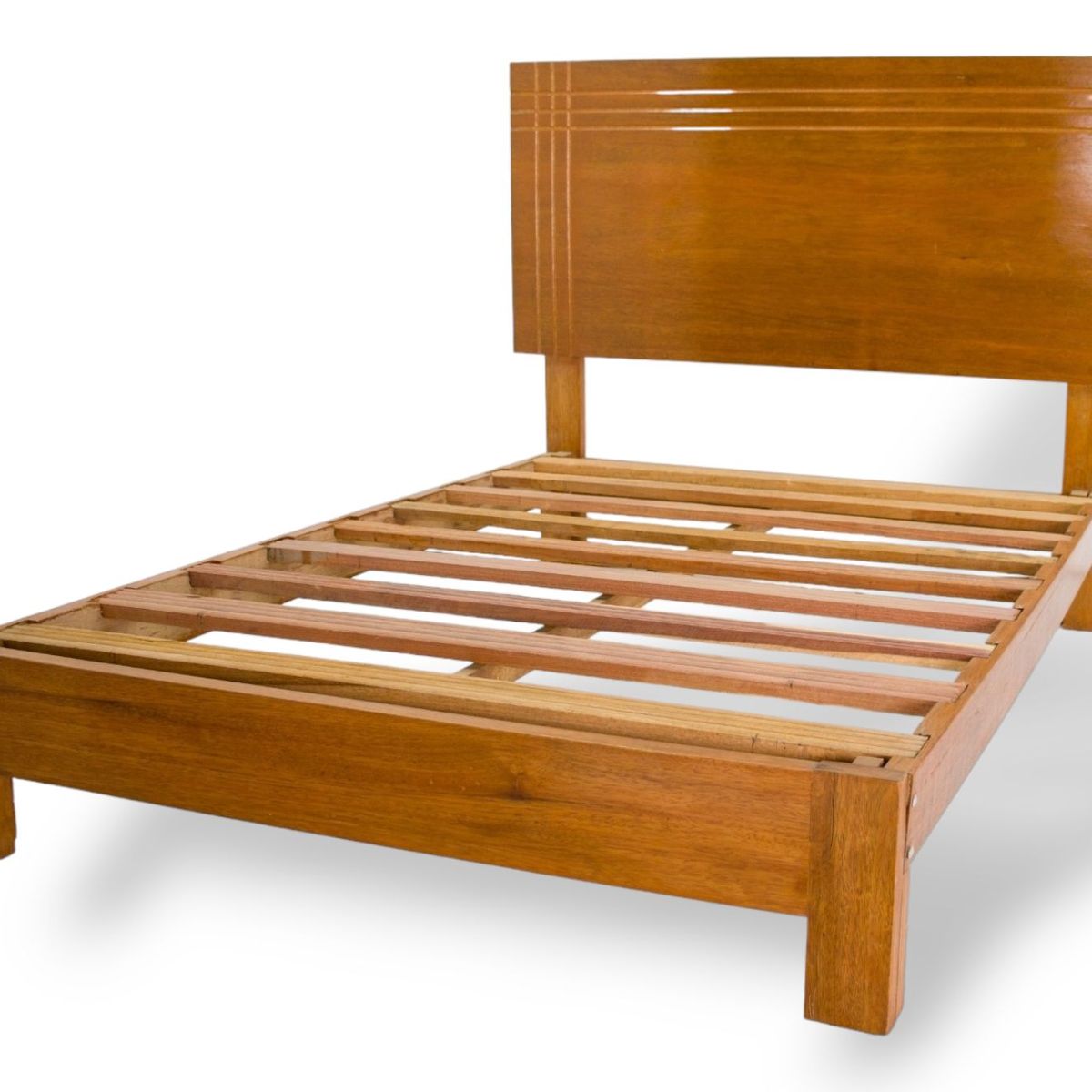 MUEBLES MACRUMO - Cama de madera Tornillo modelo Lima de 1.5 Plz