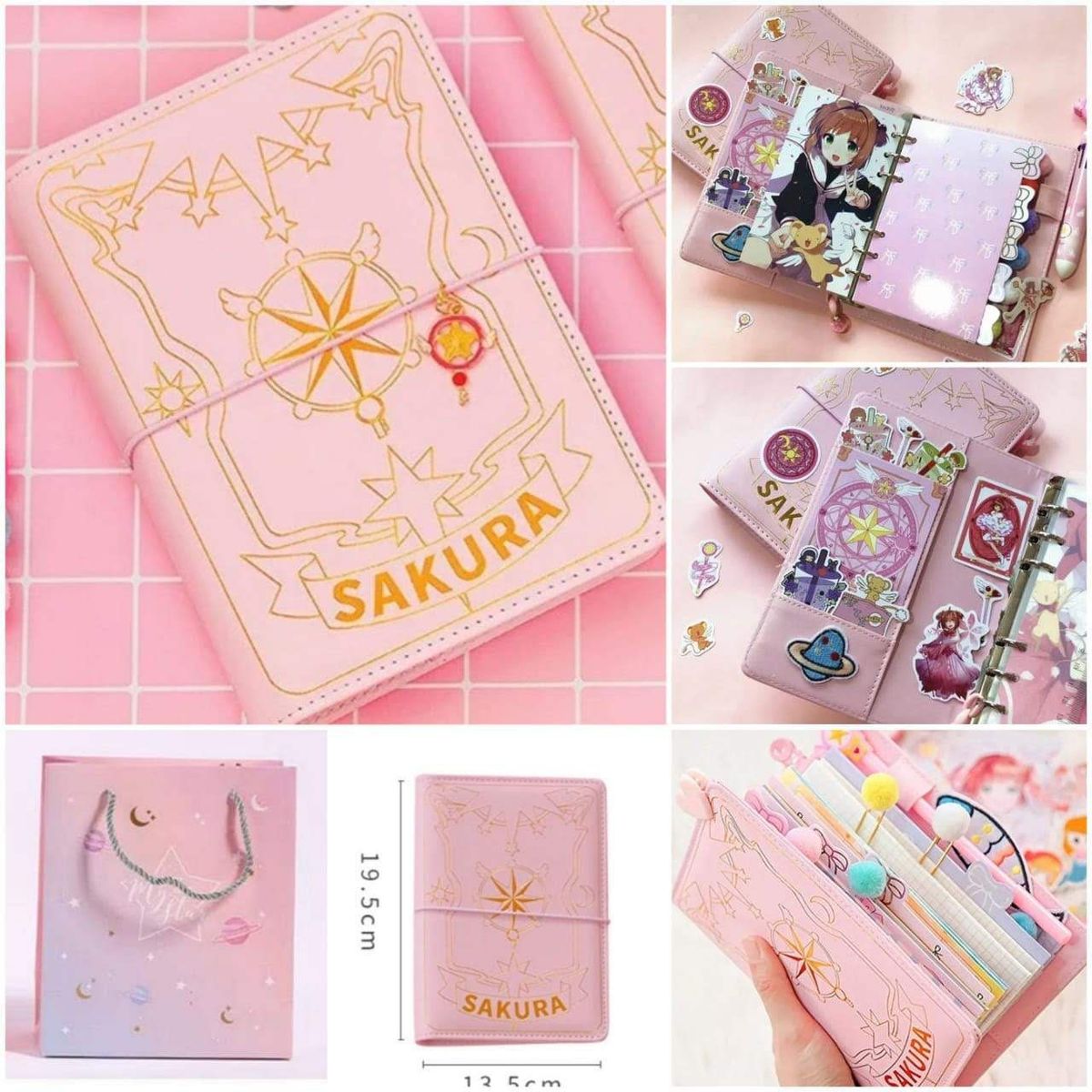 GENERICO - AGENDA  DIARIO KAWAII SAKURA CARD CAPTOR ROSADO