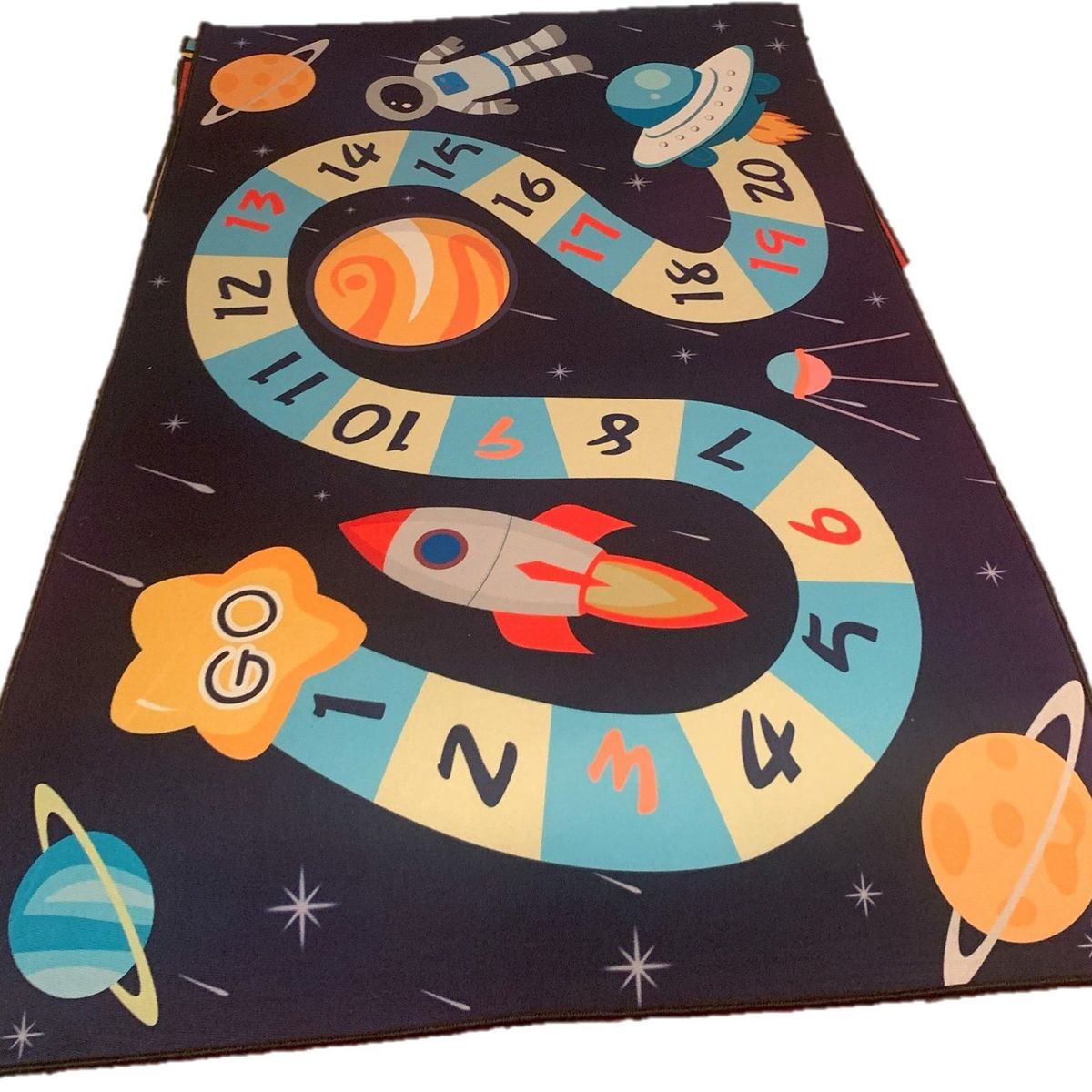 GENERICO - ALFOMBRA DIDACTICA CON BASE ANTIDESLIZANTE 90 X 150 - ESPACIO