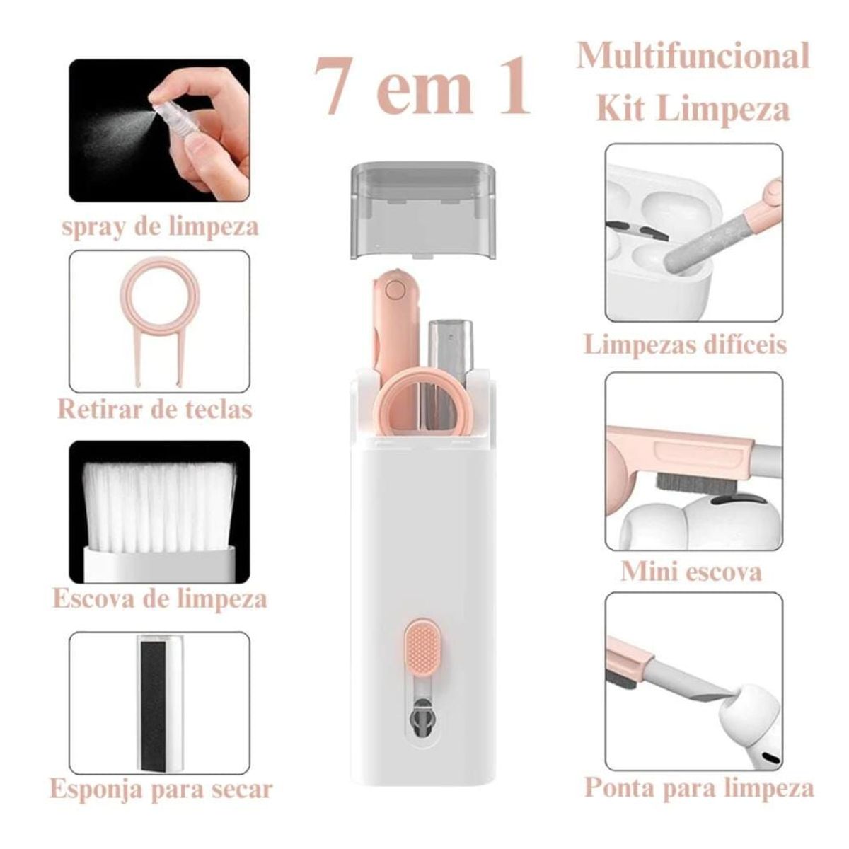 GENERICO - Kit de Limpieza para Laptop 7 en 1