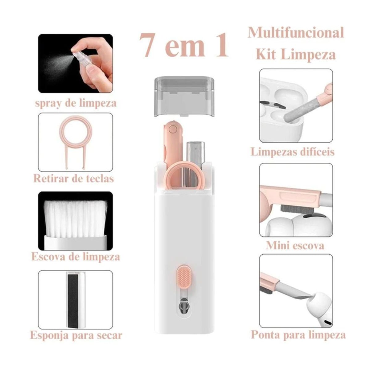 GENERICO - Kit de Limpieza para Laptop 7 en 1