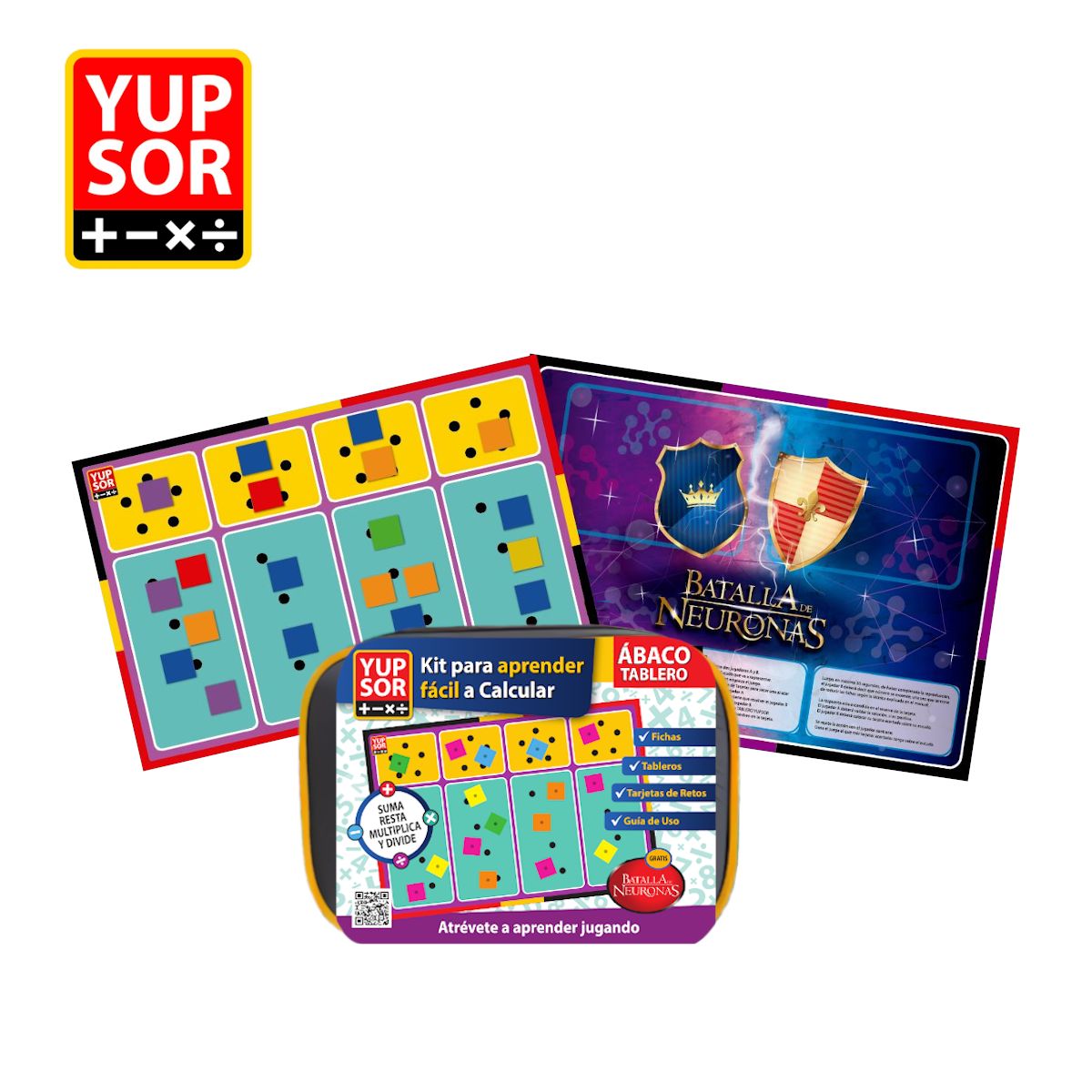 YUPSOR - Juego didáctico KIT CASE cálculo mental matemáticas YUPSOR