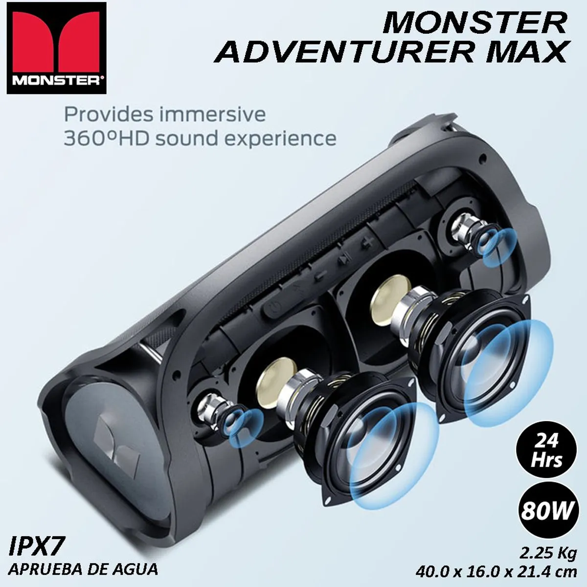 MONSTER AUDIO - Monster Adventurer - Silver mejor que Tribit Tronsmart