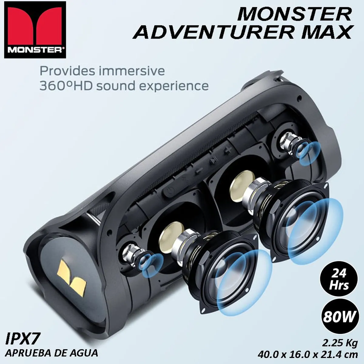MONSTER AUDIO - Monster Adventurer Max - Gold mejor que Tribit Tronsmart