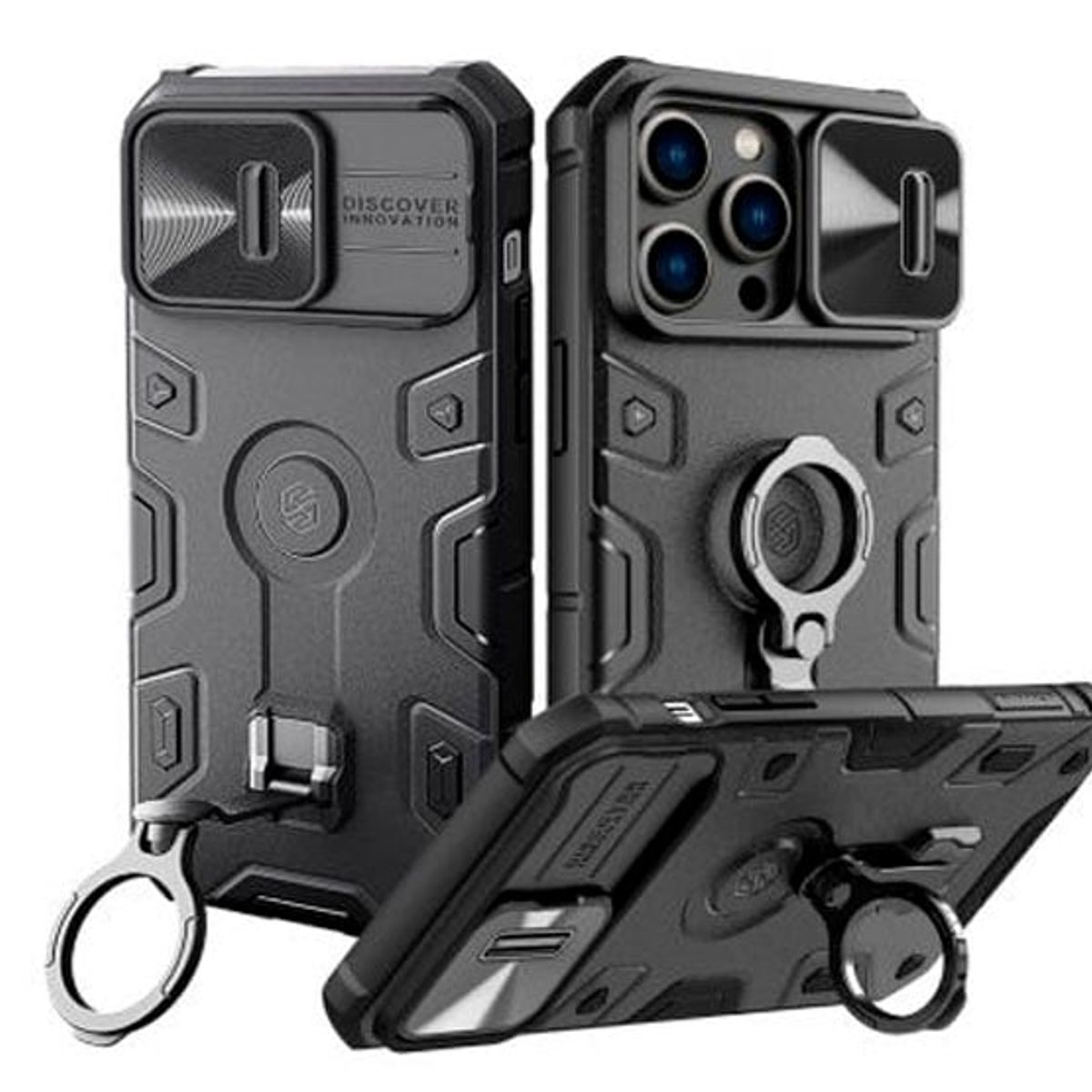 NILLKIN - Funda Nillkin Camshield Armor Pro Para Iphone 15 Pro - Negro