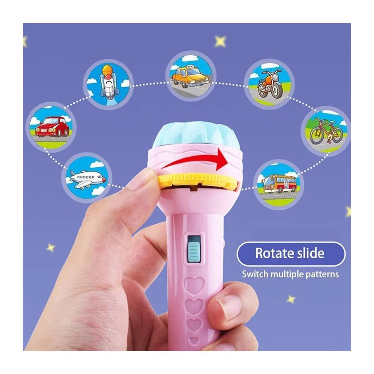 GENERICO - PACK x 2 MINI LINTERNA PROYECTOR DE IMAGENES PARA NIÑOS