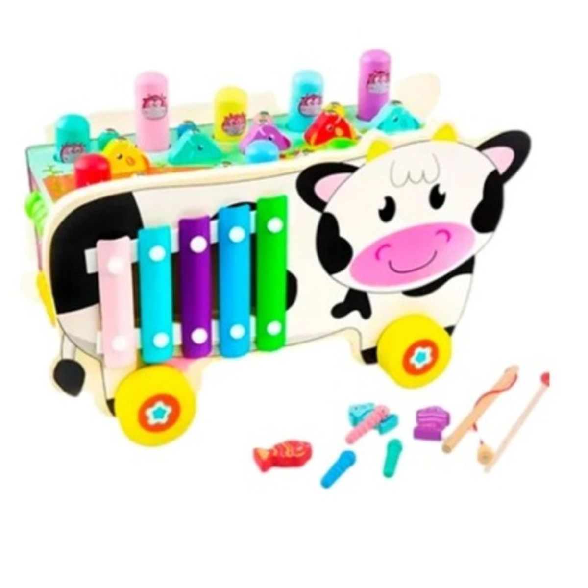 GENERICO - Juguete Didáctico Vaquita Multijuego