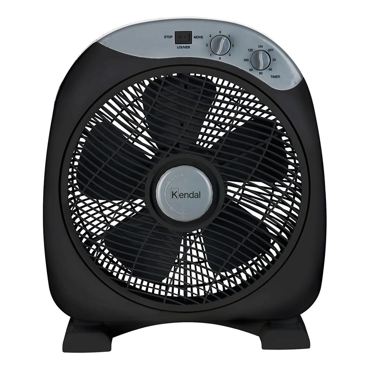 KENDAL - Ventilador Sobremesa BOX 12 Pulgadas KF-12B3 Negro.