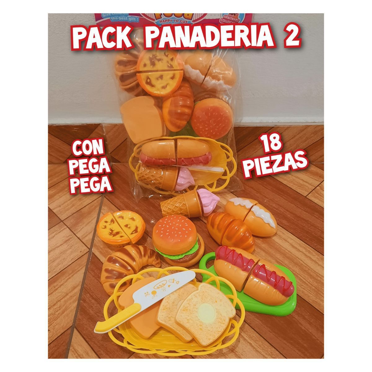 GENERICO - JUGUETE DE ALIMENTOS SET DE PANADERIA PARA NIÑOS DIDACTICO