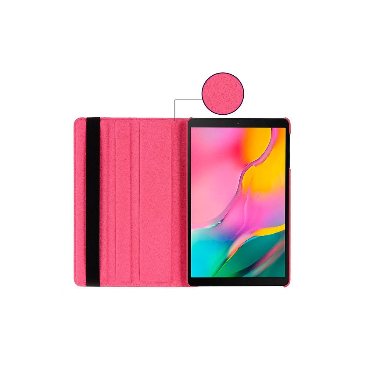 FUNDAANTIGOLPES - Funda Giratoria 360º para Samsung Galaxy Tab A7 Lite - Fucsia