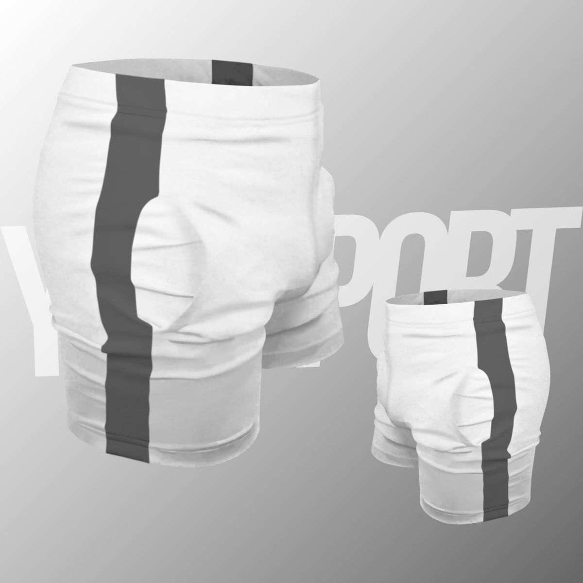 YML SPORT - Short de Entrenamiento Hombre - Short GYM Blanco - YML SPORT