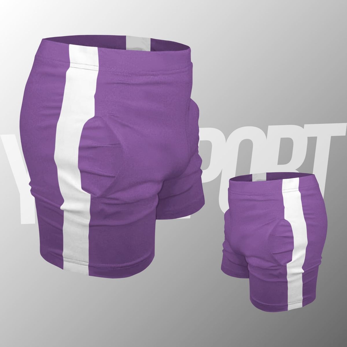 YML SPORT - Short de Entrenamiento Hombre - Short GYM Morado - YML SPORT